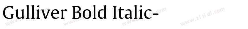 Gulliver Bold Italic字体转换